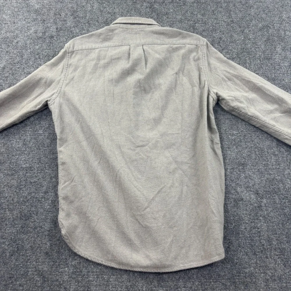 J. Crew Button Down Shirt Medium Gray‎ Slim Fit Flannel Cotton Men's